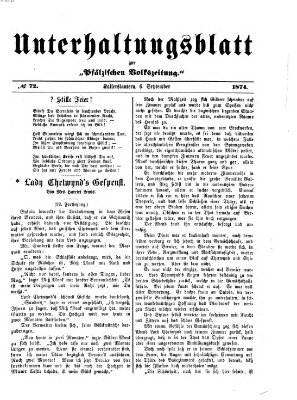 Unterhaltungsblatt zur Pfälzischen Volkszeitung (Pfälzische Volkszeitung) Sonntag 6. September 1874