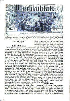 Wochenblatt für das christliche Volk Sonntag 8. Februar 1874