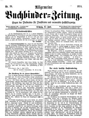 Allgemeine Buchbinderzeitung Freitag 17. Juli 1874