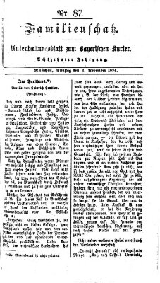 Familienschatz (Bayerischer Kurier) Dienstag 3. November 1874