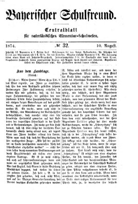 Bayerischer Schulfreund Montag 10. August 1874