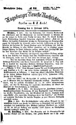 Augsburger neueste Nachrichten Sonntag 8. Februar 1874