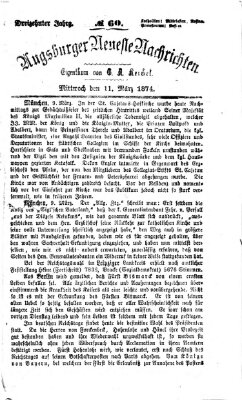 Augsburger neueste Nachrichten Mittwoch 11. März 1874