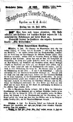 Augsburger neueste Nachrichten Freitag 10. Juli 1874