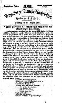 Augsburger neueste Nachrichten Dienstag 25. August 1874