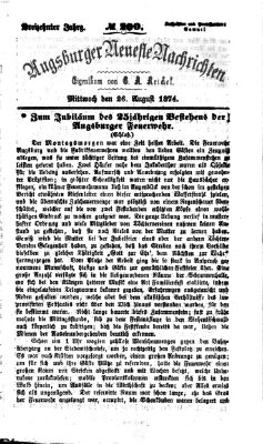 Augsburger neueste Nachrichten Mittwoch 26. August 1874