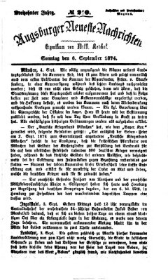 Augsburger neueste Nachrichten Sonntag 6. September 1874