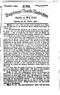 Augsburger neueste Nachrichten Freitag 23. Oktober 1874