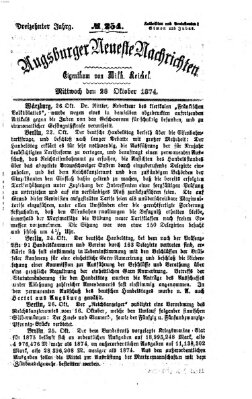 Augsburger neueste Nachrichten Mittwoch 28. Oktober 1874