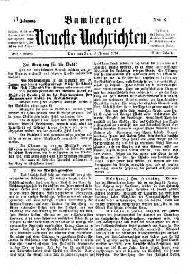 Bamberger neueste Nachrichten Donnerstag 8. Januar 1874