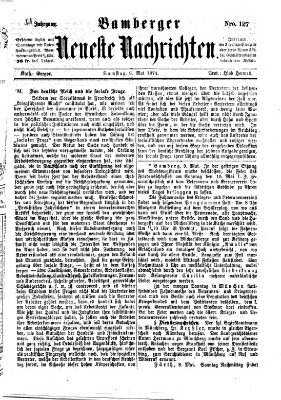 Bamberger neueste Nachrichten Samstag 9. Mai 1874