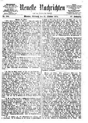 Neueste Nachrichten aus dem Gebiete der Politik (Münchner neueste Nachrichten) Mittwoch 21. Oktober 1874
