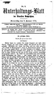 Neueste Nachrichten aus dem Gebiete der Politik (Münchner neueste Nachrichten) Donnerstag 8. Januar 1874