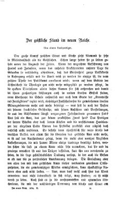 Im neuen Reich Freitag 11. September 1874