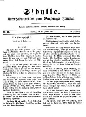 Sibylle (Würzburger Journal) Dienstag 27. Januar 1874