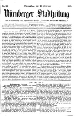 Nürnberger Stadtzeitung (Nürnberger Abendzeitung) Donnerstag 11. Februar 1875