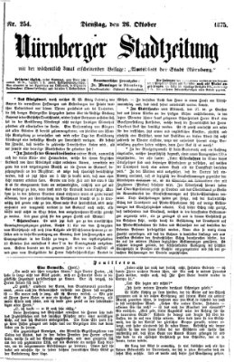 Nürnberger Stadtzeitung (Nürnberger Abendzeitung) Dienstag 26. Oktober 1875