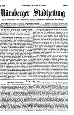 Nürnberger Stadtzeitung (Nürnberger Abendzeitung) Samstag 30. Oktober 1875