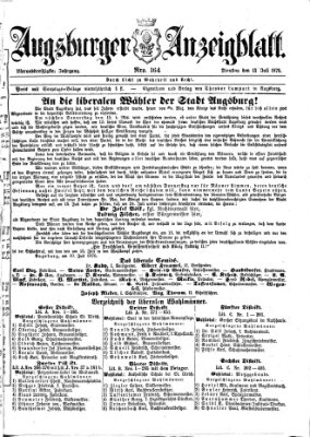 Augsburger Anzeigeblatt Dienstag 13. Juli 1875