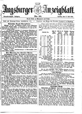 Augsburger Anzeigeblatt Samstag 17. Juli 1875