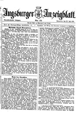 Augsburger Anzeigeblatt Donnerstag 22. Juli 1875