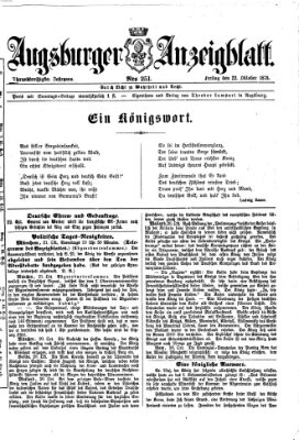 Augsburger Anzeigeblatt Freitag 22. Oktober 1875