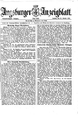 Augsburger Anzeigeblatt Samstag 23. Oktober 1875