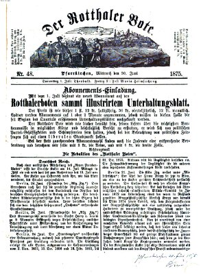Rottaler Bote Mittwoch 30. Juni 1875