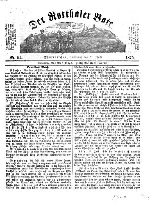 Rottaler Bote Mittwoch 21. Juli 1875