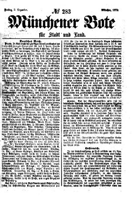 Münchener Bote für Stadt und Land Freitag 3. Dezember 1875