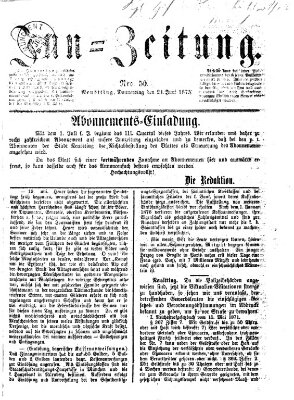 Inn-Zeitung Donnerstag 24. Juni 1875