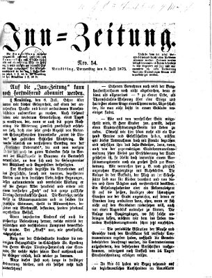 Inn-Zeitung Donnerstag 8. Juli 1875