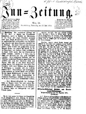 Inn-Zeitung Donnerstag 22. Juli 1875