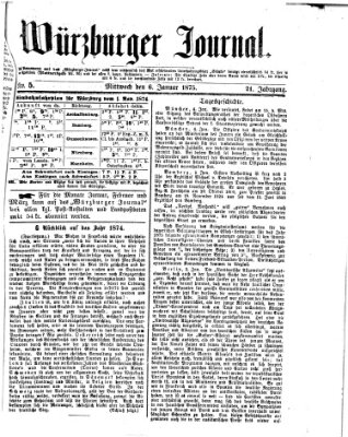 Würzburger Journal Mittwoch 6. Januar 1875
