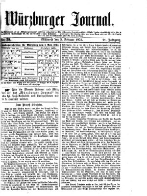 Würzburger Journal Mittwoch 3. Februar 1875
