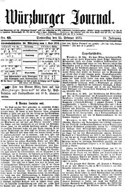 Würzburger Journal Donnerstag 25. Februar 1875