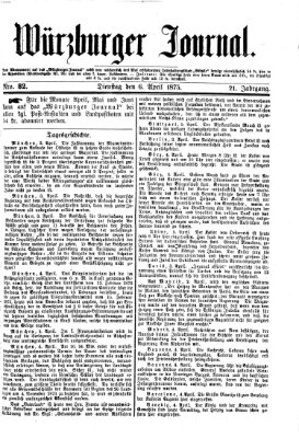 Würzburger Journal Dienstag 6. April 1875