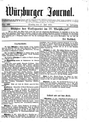 Würzburger Journal Samstag 17. Juli 1875