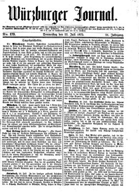 Würzburger Journal Donnerstag 22. Juli 1875