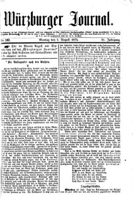 Würzburger Journal Montag 2. August 1875