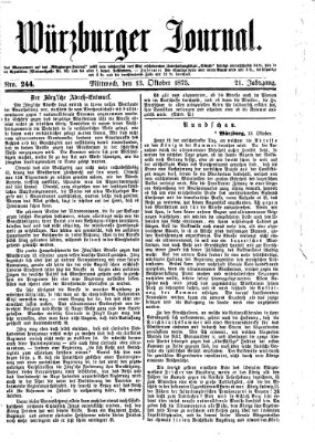 Würzburger Journal Mittwoch 13. Oktober 1875