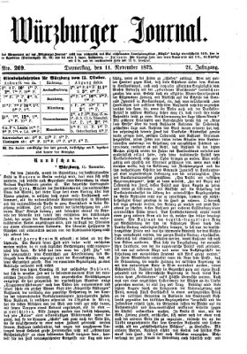 Würzburger Journal Donnerstag 11. November 1875