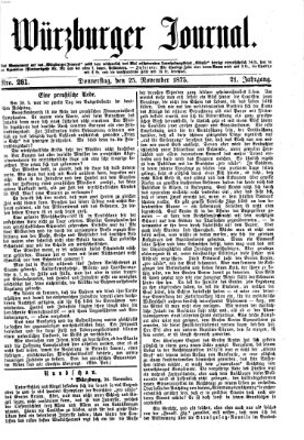 Würzburger Journal Donnerstag 25. November 1875