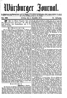 Würzburger Journal Freitag 3. Dezember 1875