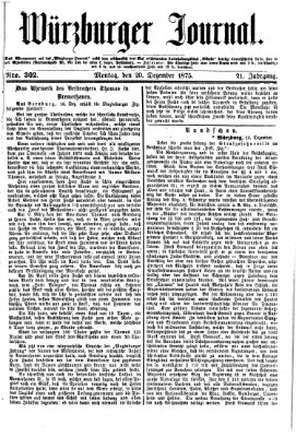 Würzburger Journal Montag 20. Dezember 1875