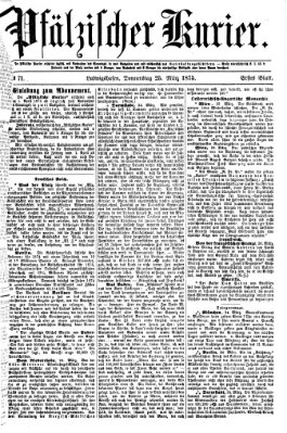 Pfälzischer Kurier Donnerstag 25. März 1875