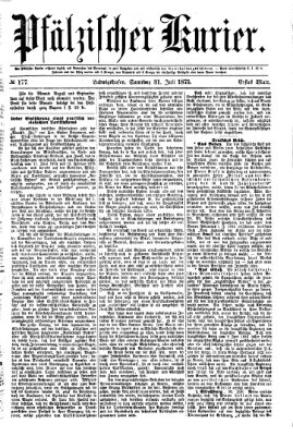 Pfälzischer Kurier Samstag 31. Juli 1875