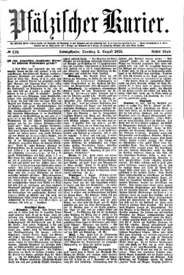 Pfälzischer Kurier Dienstag 3. August 1875