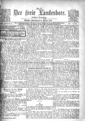 Der freie Landesbote Donnerstag 4. Februar 1875