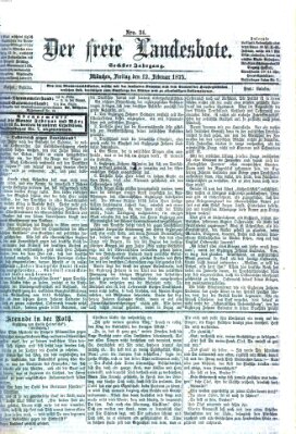 Der freie Landesbote Freitag 12. Februar 1875